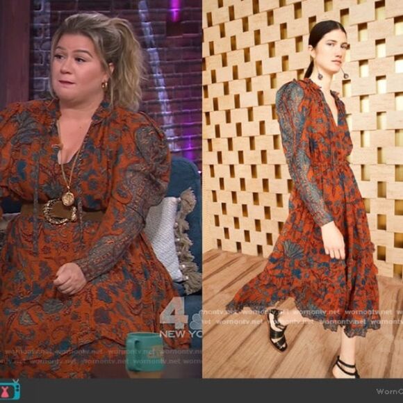 NWT Ulla Johnson Beatrice Dress Baked Clay - Picture 4 of 9